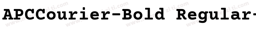 APCCourier-Bold Regular字体转换